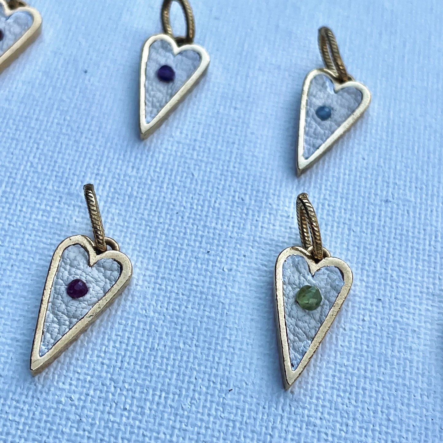 Gemstone Heart Charms - available with so many different natural gemstones, including all the birthstones!