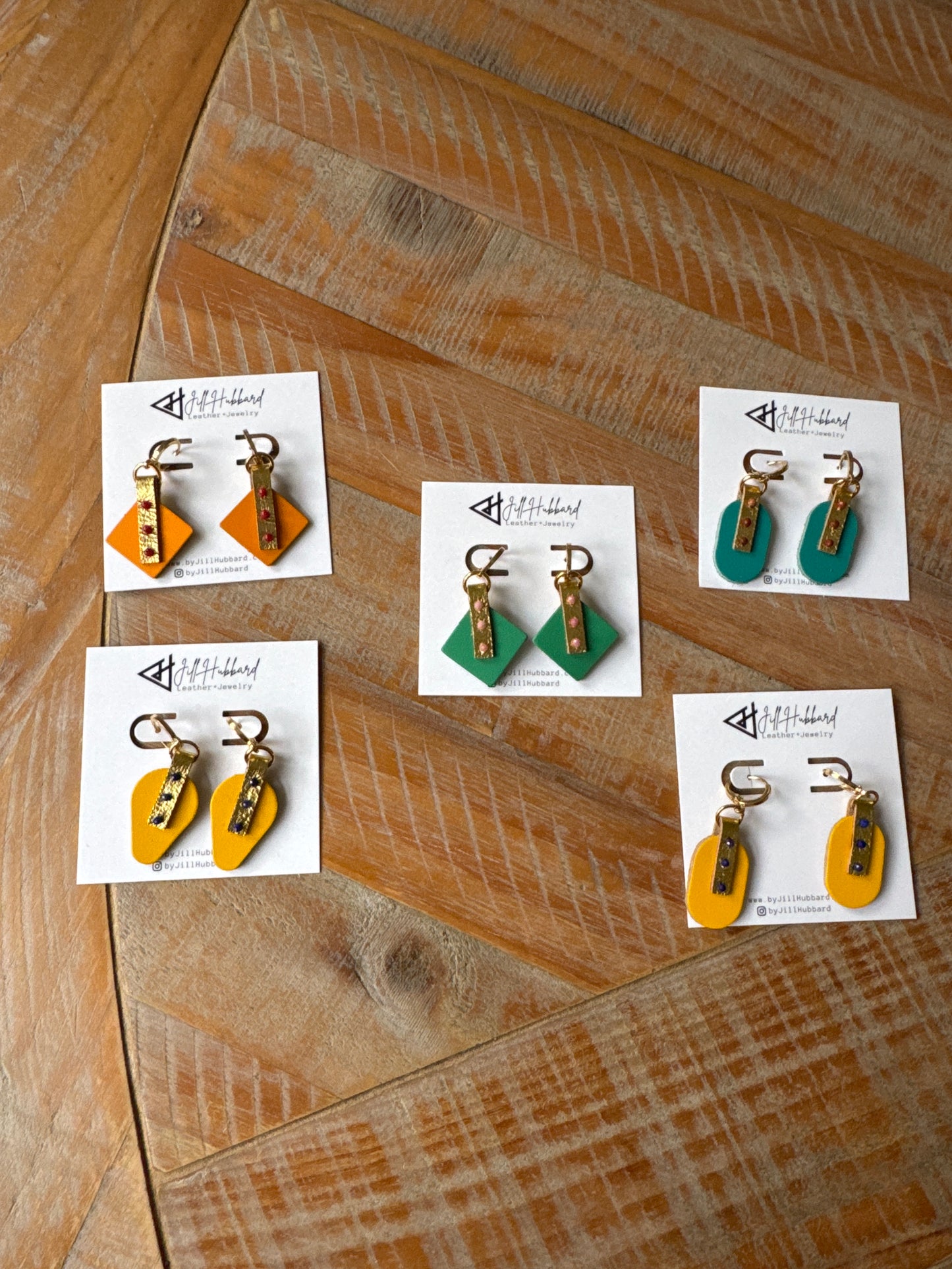 "Mini" Leather Drop Earrings