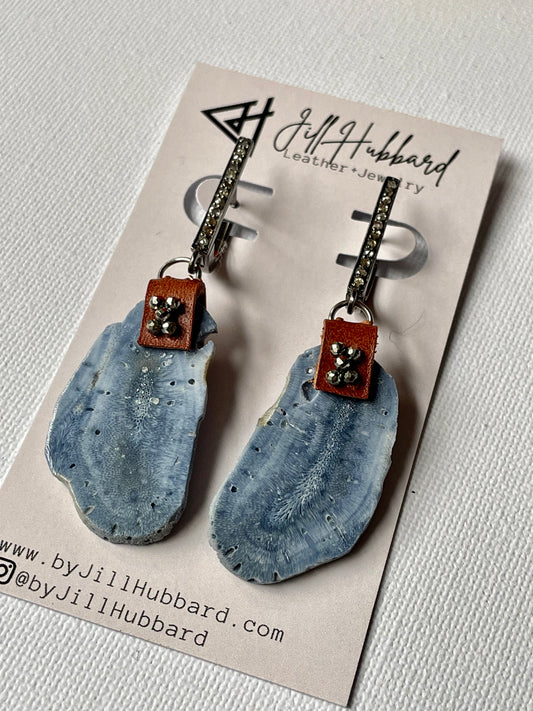 BLUE REEF OOAK (one of a kind) Diamond Earrings