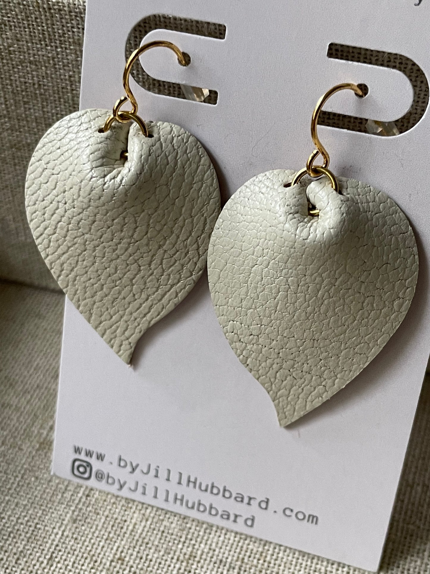 Leather Petal earrings