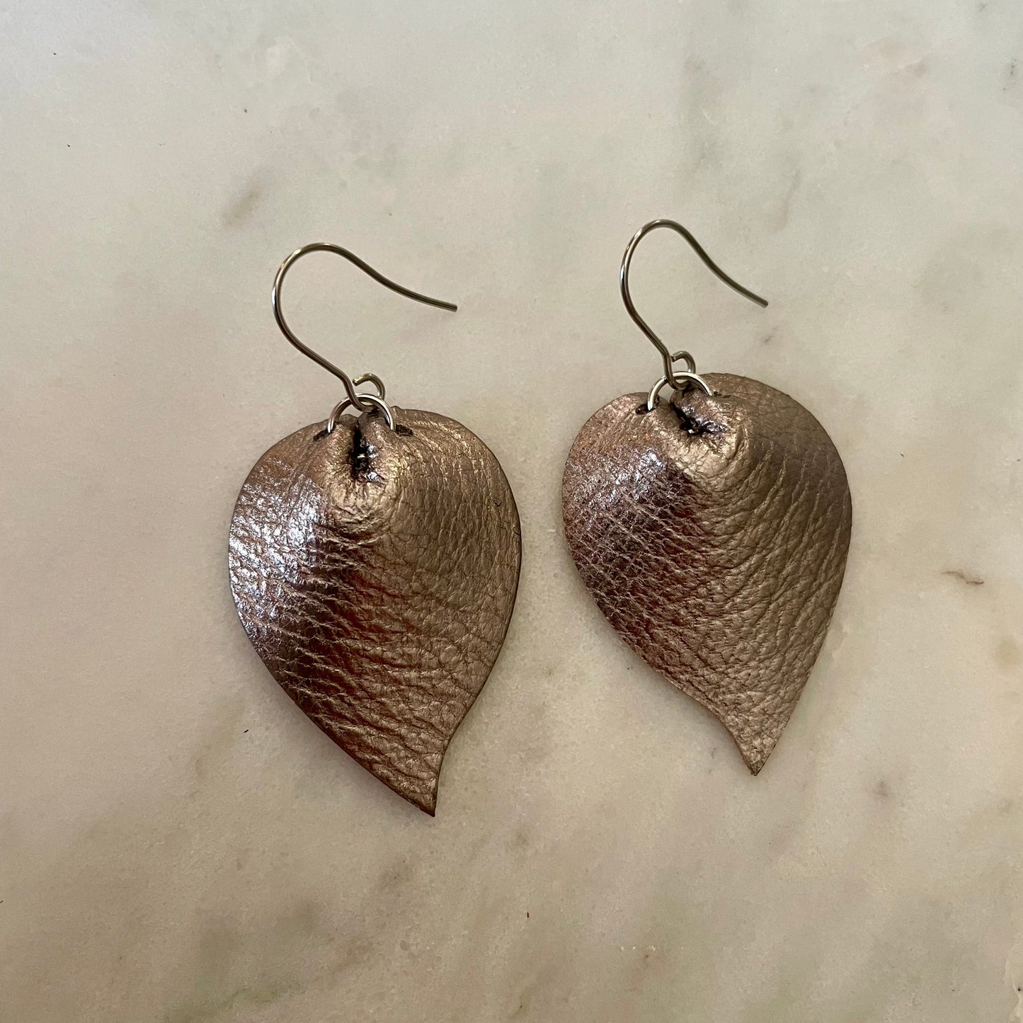 Leather Petal earrings