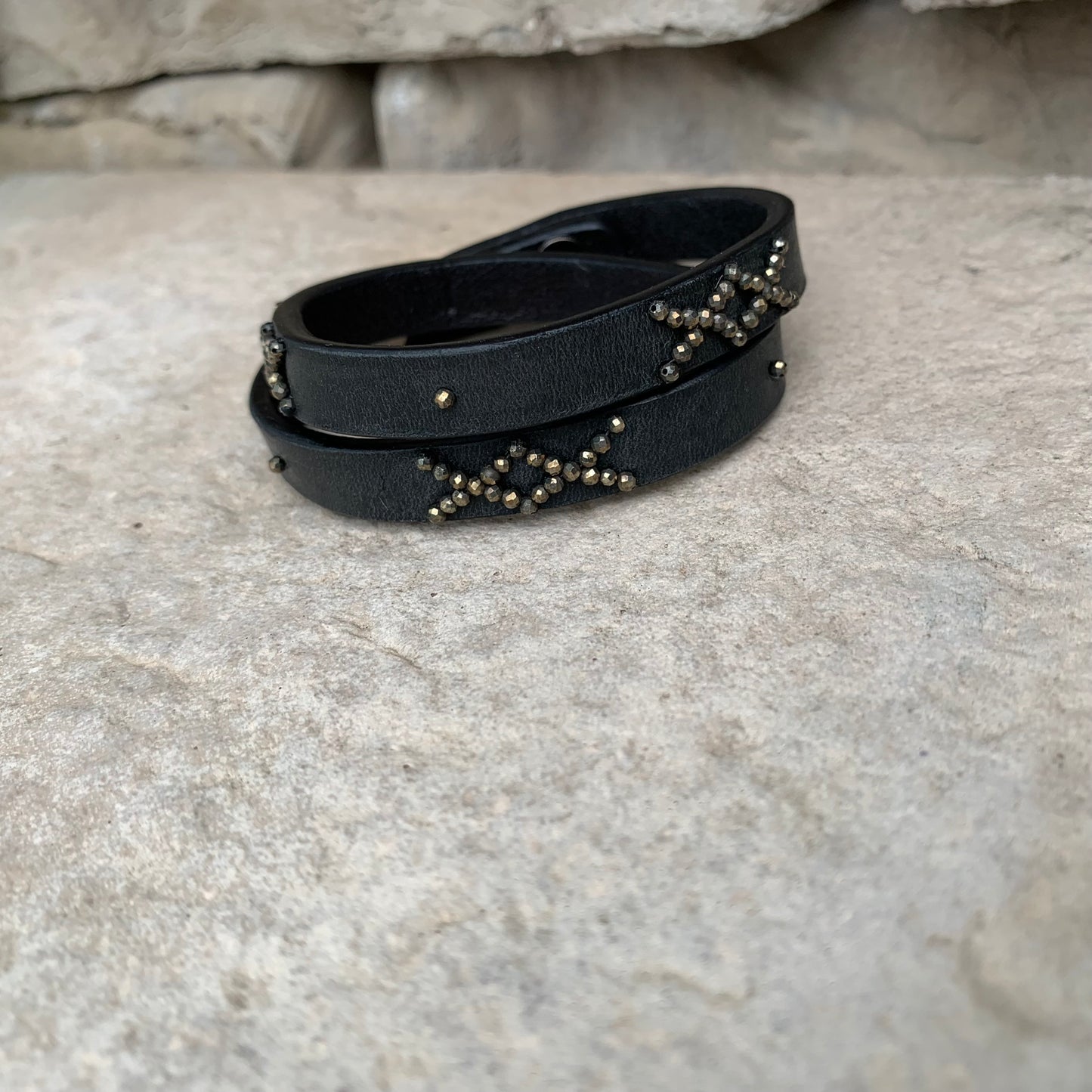 GRIT Double Wrap Leather Bracelet