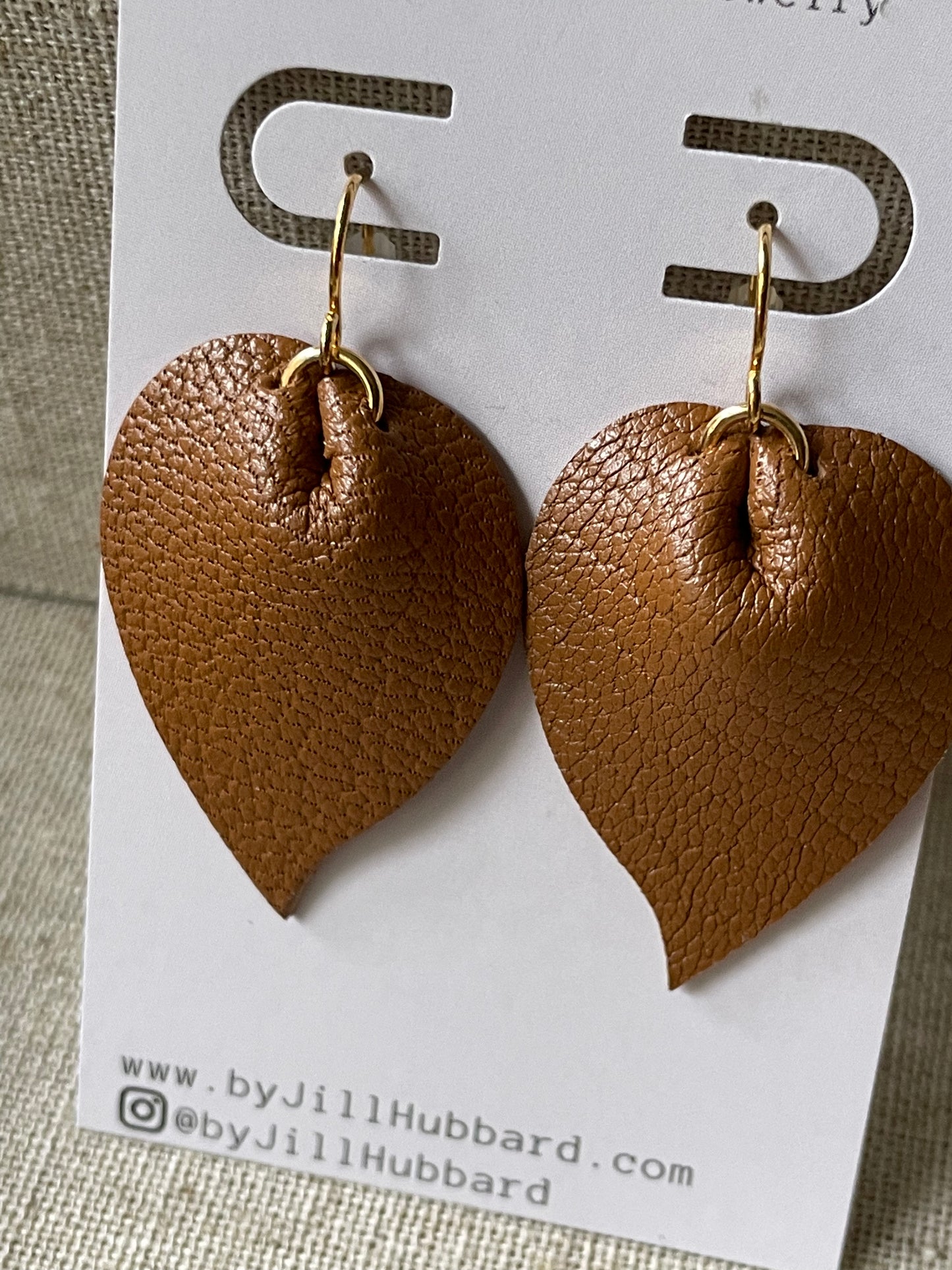 Leather Petal earrings
