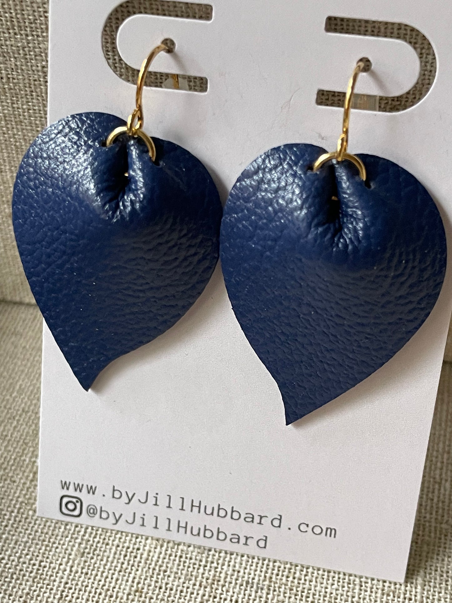 Leather Petal earrings