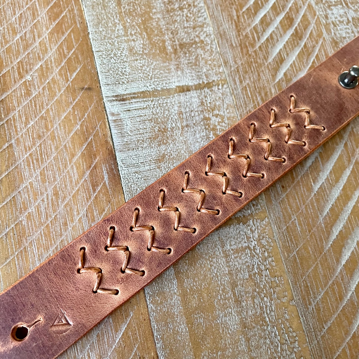 Bolt leather cuff bracelet