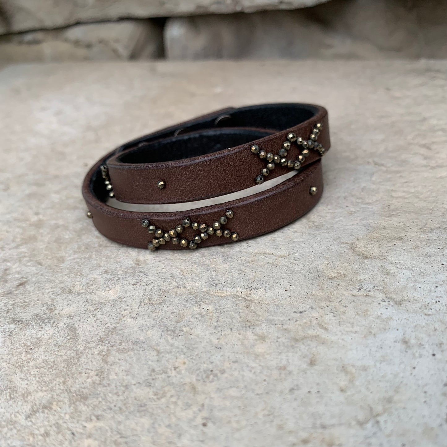 GRIT Double Wrap Leather Bracelet