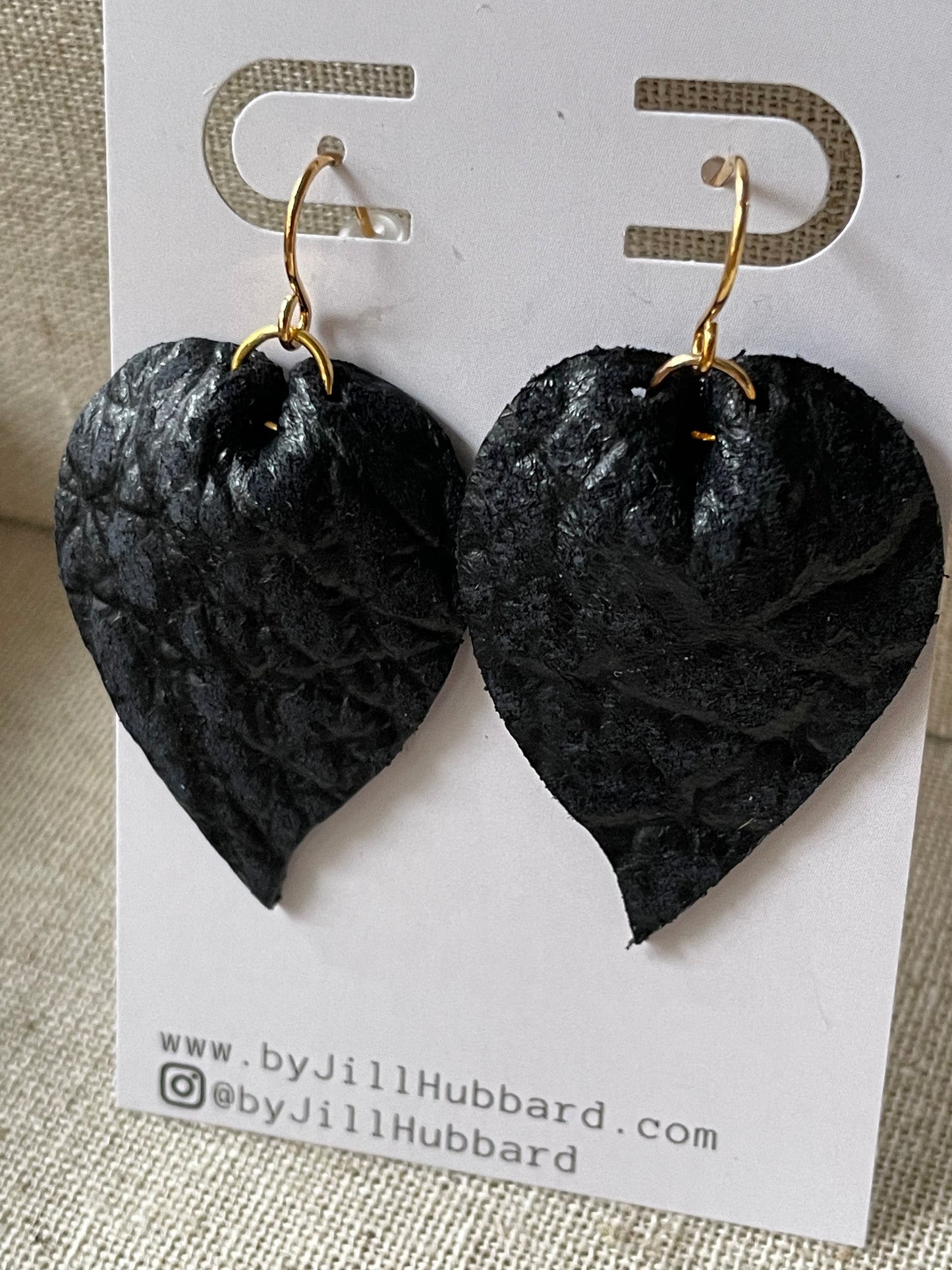 Leather Petal earrings