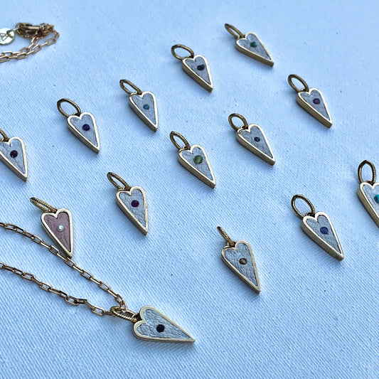 Gemstone Heart Charms - available with so many different natural gemstones, including all the birthstones!