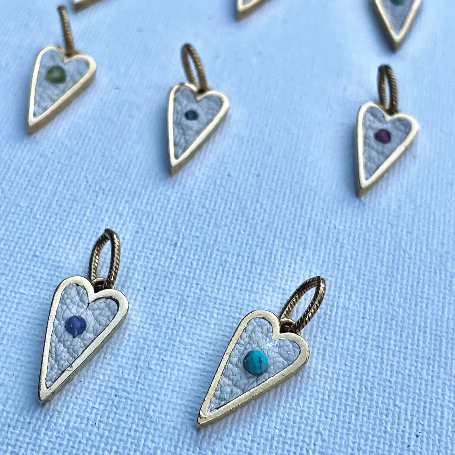 Gemstone Heart Charms - available with so many different natural gemstones, including all the birthstones!