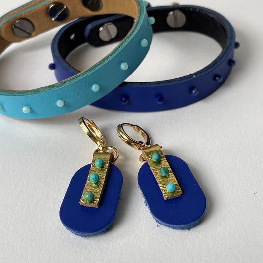 "Mini" Leather Drop Earrings