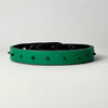 Kelly Green leather with natural Malachite gemstones