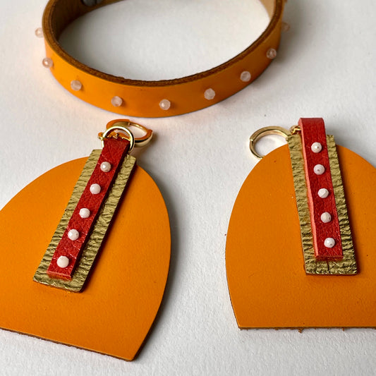 "Sunsets on Spring Break" Leather Dangle Earrings