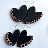 Black with natural leather lacing
