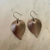 Metallic Pewter (dark silver) with silver ear wires
