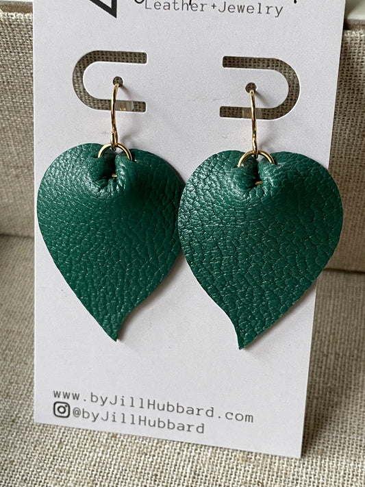 Leather Petal earrings