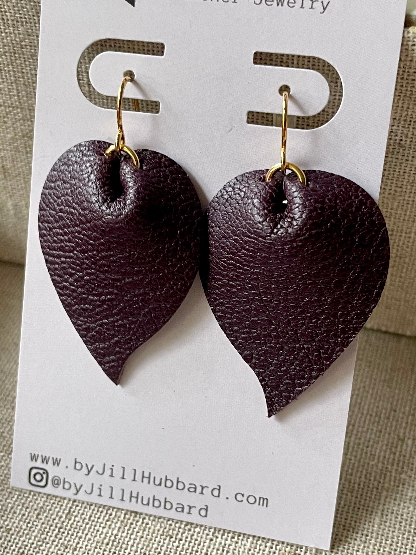 Leather Petal earrings