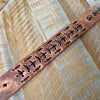 Distressed chestnut with black leather lacing