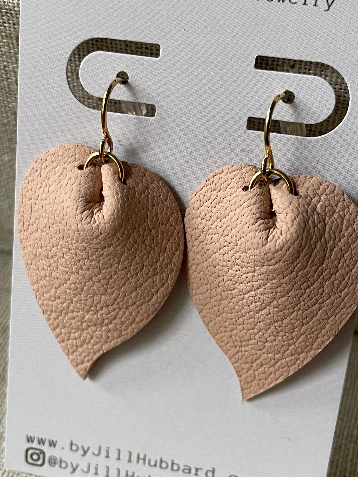 Leather Petal earrings