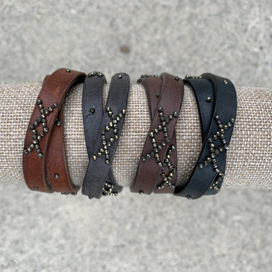 GRIT Double Wrap Leather Bracelet