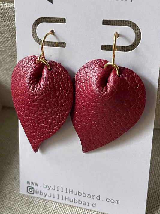 Leather Petal earrings