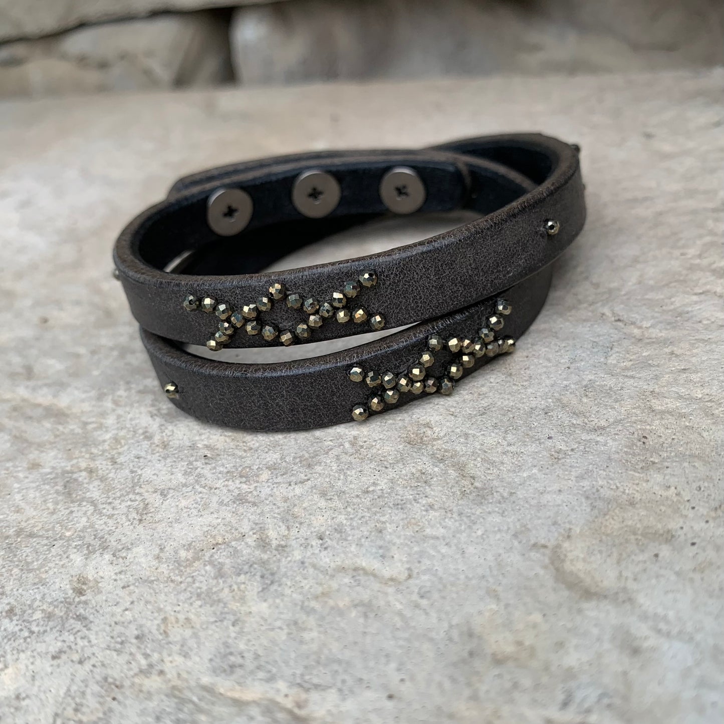GRIT Double Wrap Leather Bracelet