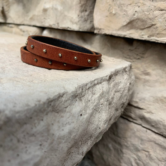 CELEBRATE Double Wrap Leather Bracelet