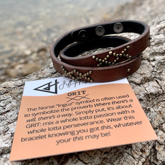 GRIT Double Wrap Leather Bracelet
