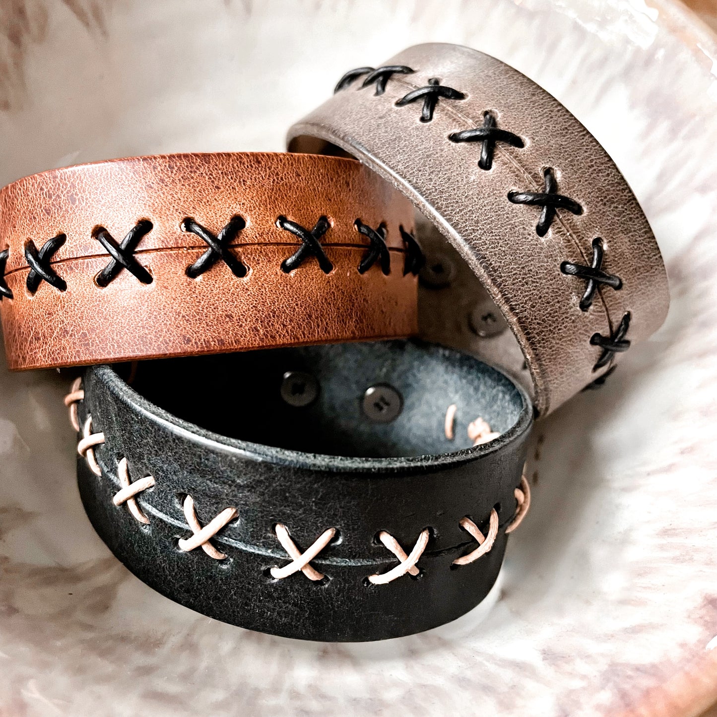 Bonds leather cuff bracelet